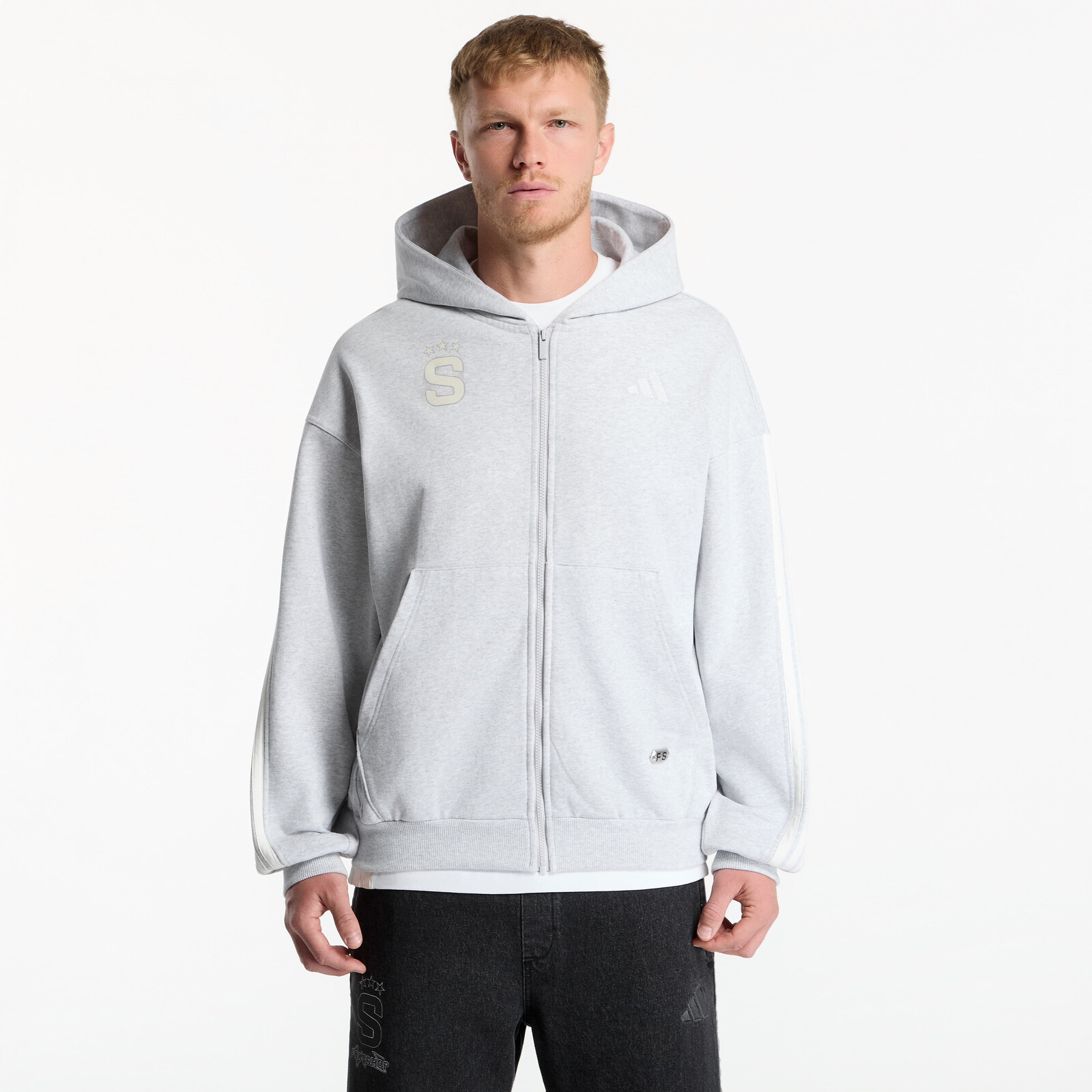 Sweatshirt adidas x FTSHP x AC Sparta Prague Zip Up Hoodie Melange Gray M