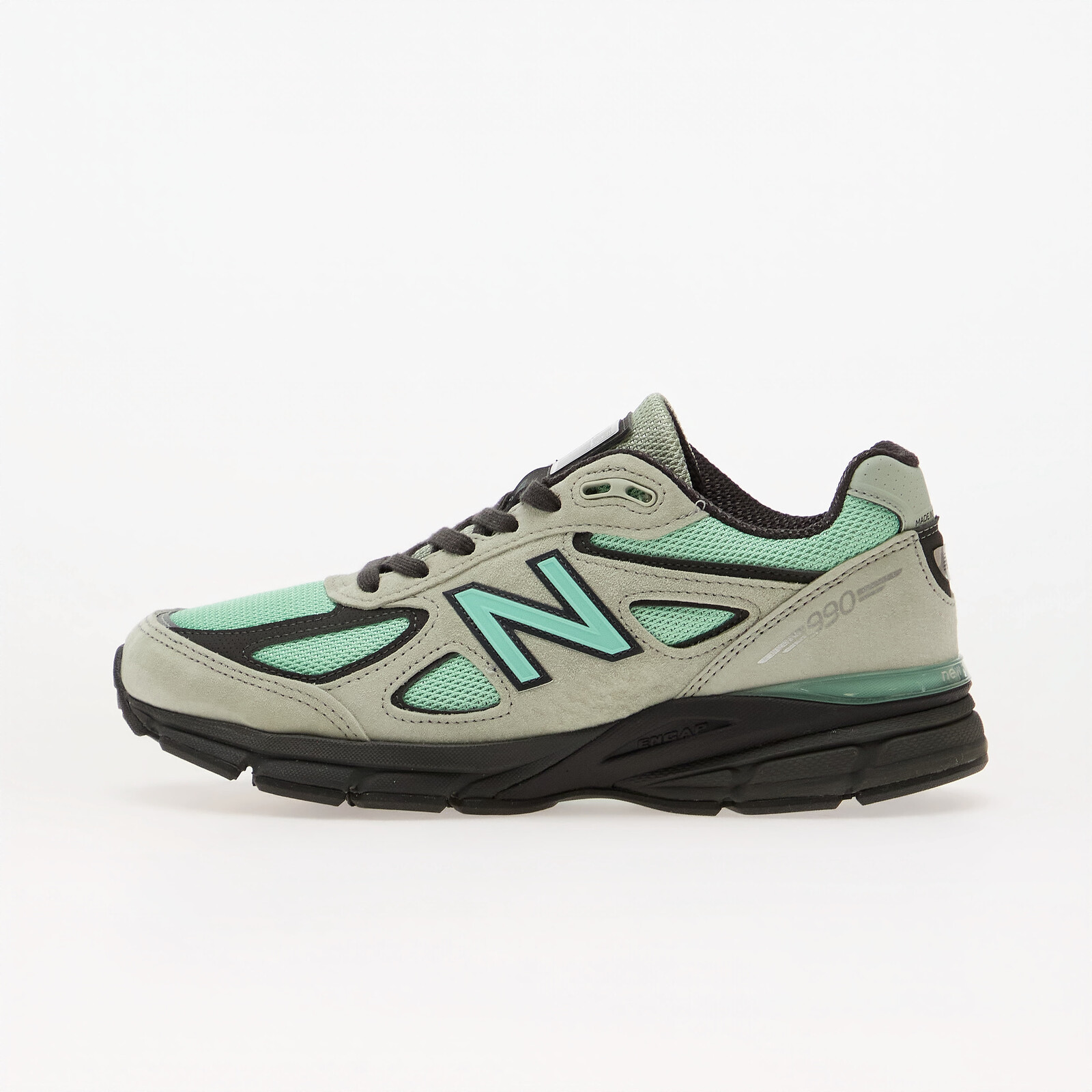 Sneakers New Balance 990 Silver Moss/ Bright Mint/ Black Cement UK 5