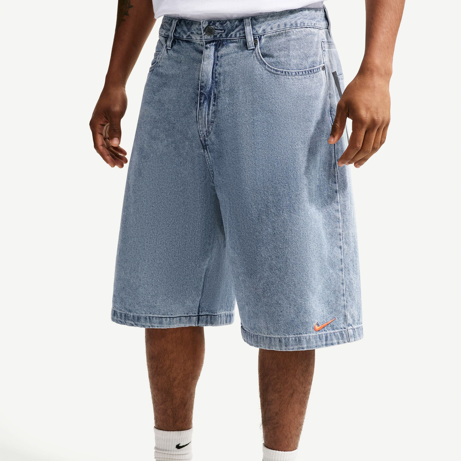 Shorts Nike Sportswear Men's Indigo Denim Shorts Blue Denim/ Haiind/ Black/ Safety Orange 36