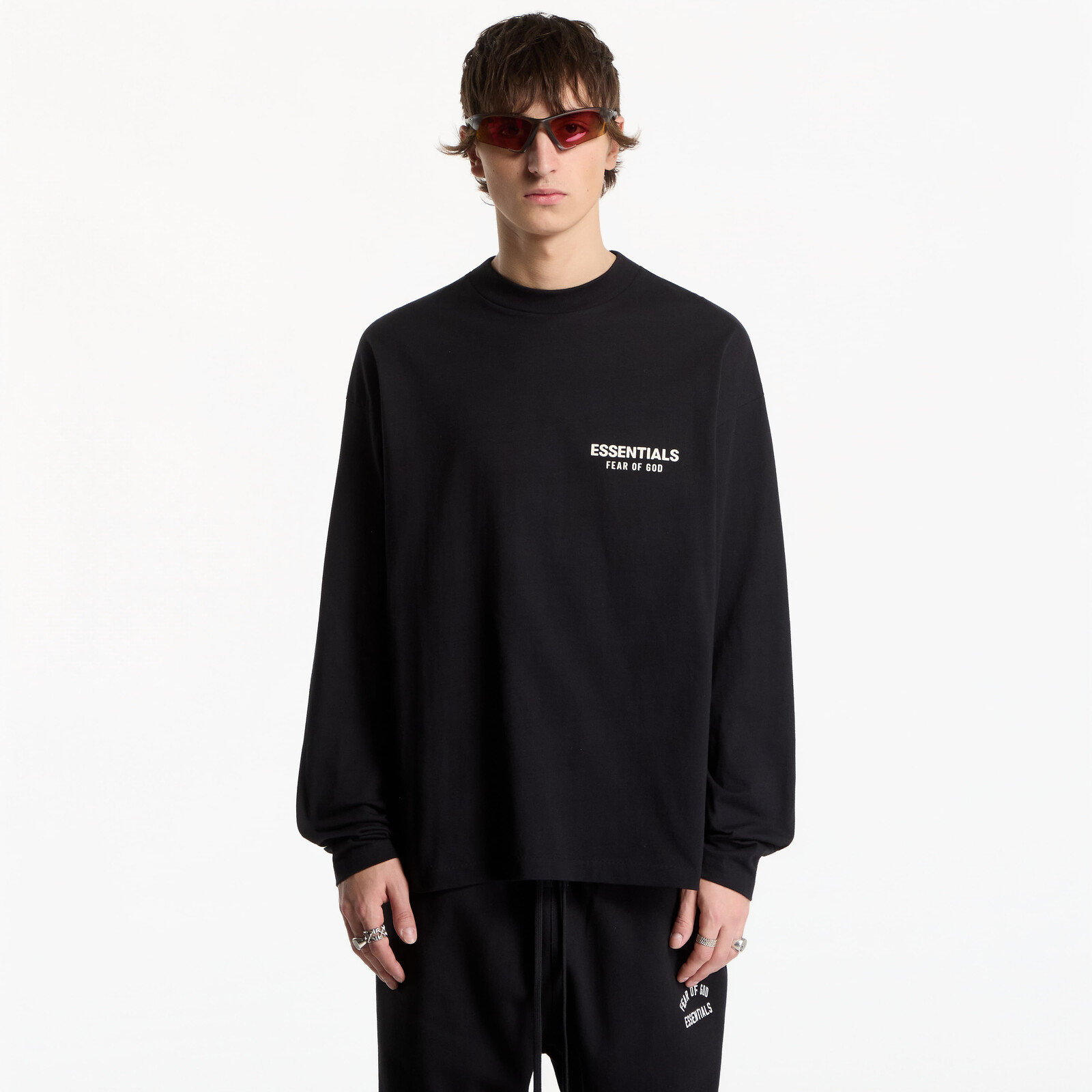 T-shirt Fear of God Essentials Classic Fit Long Sleeve T-Shirt Vintage Black M