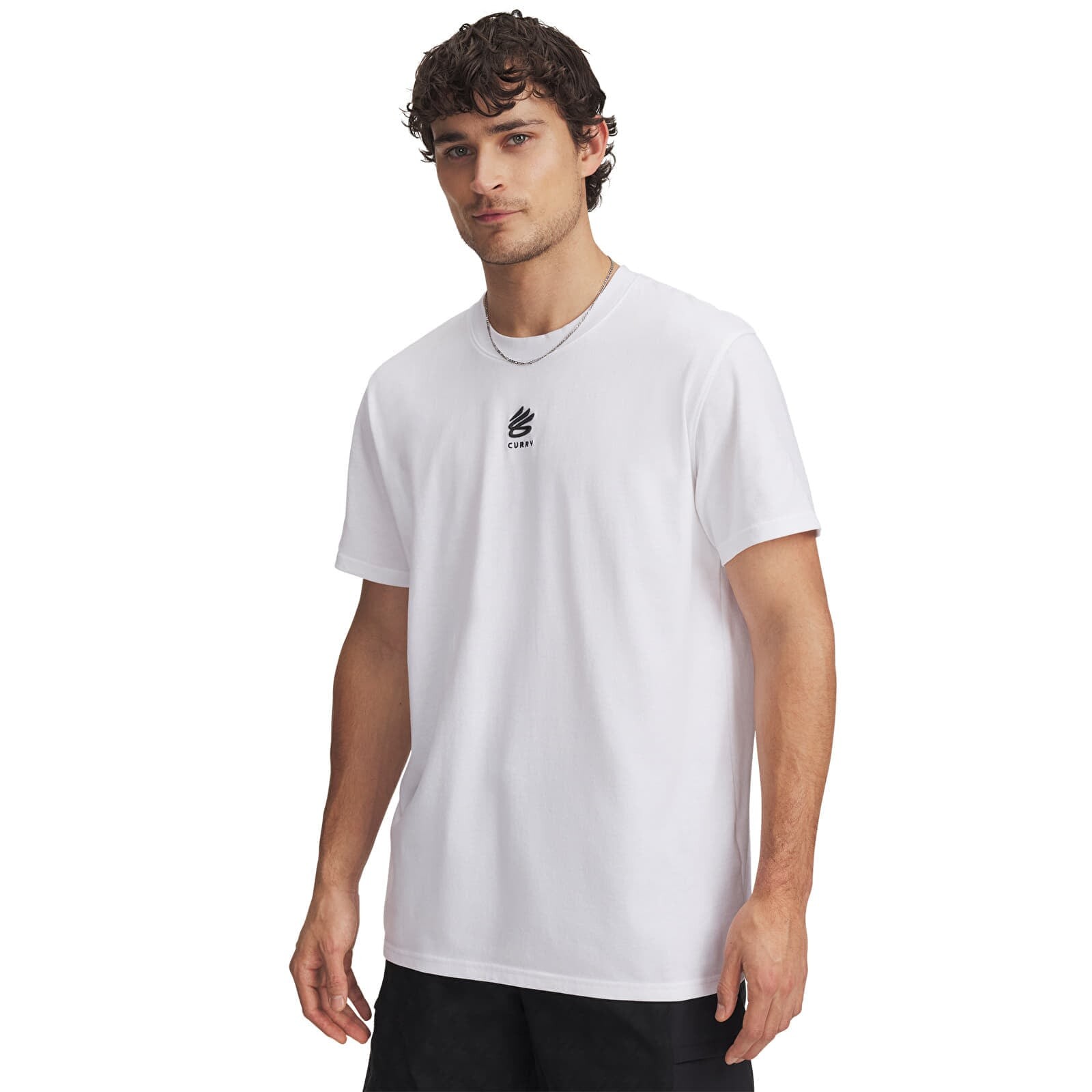 T-shirt Under Armour Curry Hvyweight Logo Tee White XL