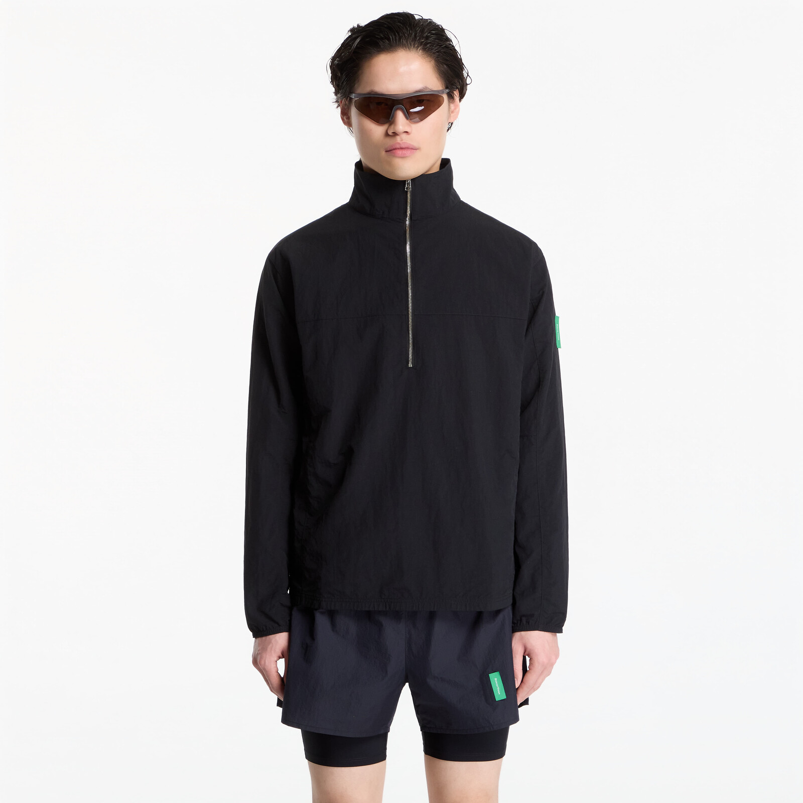 Jacket District Vision Half-Zip Nylon Windbreaker Black L