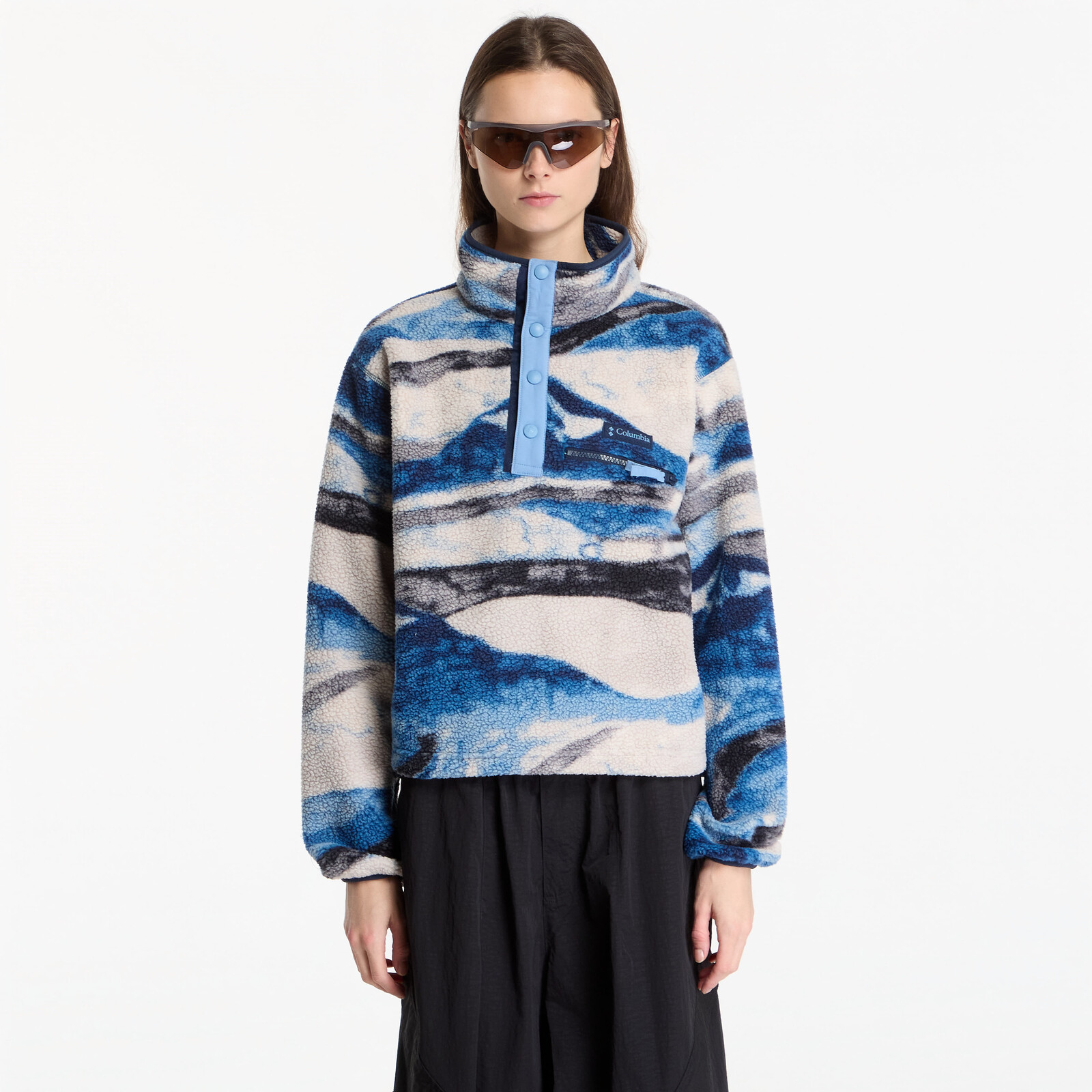 Sweatshirt Columbia Helvetia™ II Printed Cropped Half Snap Phoenix Blue, Summits S