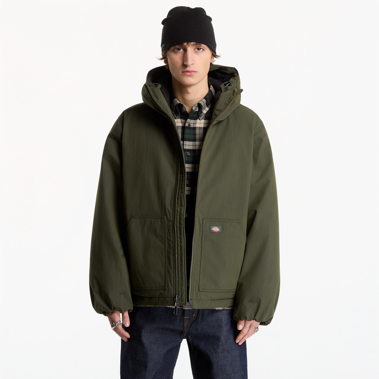Jacket Dickies Safford Hooded Puffer Deep Depths XL