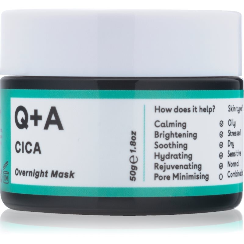 Q+A Cica refreshing and soothing face mask night 50 g