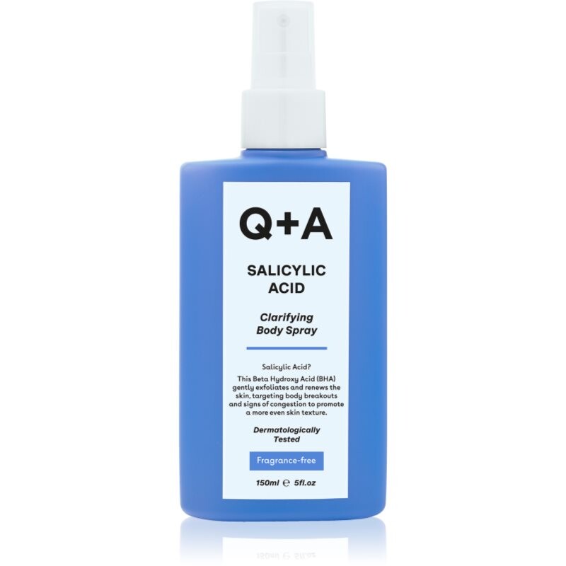 Q+A Salicylic Acid body spray with an exfoliating effect 150 ml