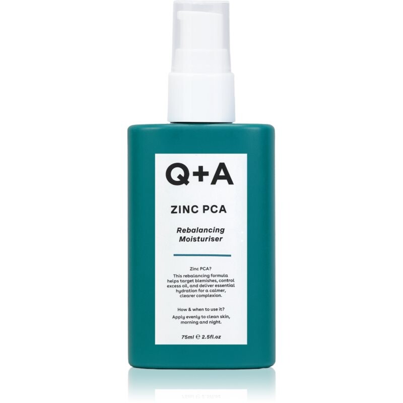 Q+A Zinc PCA moisturising day cream for oily and to combination skin with zinc 75 ml