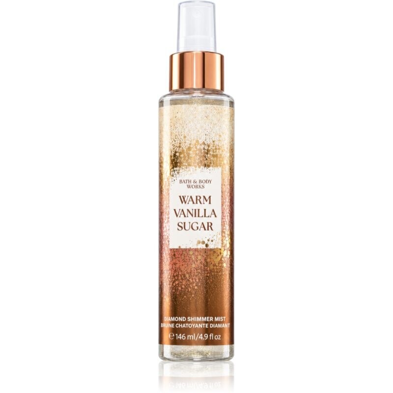 Bath & Body Works Warm Vanilla Sugar scented mist with glitter for women 146 ml