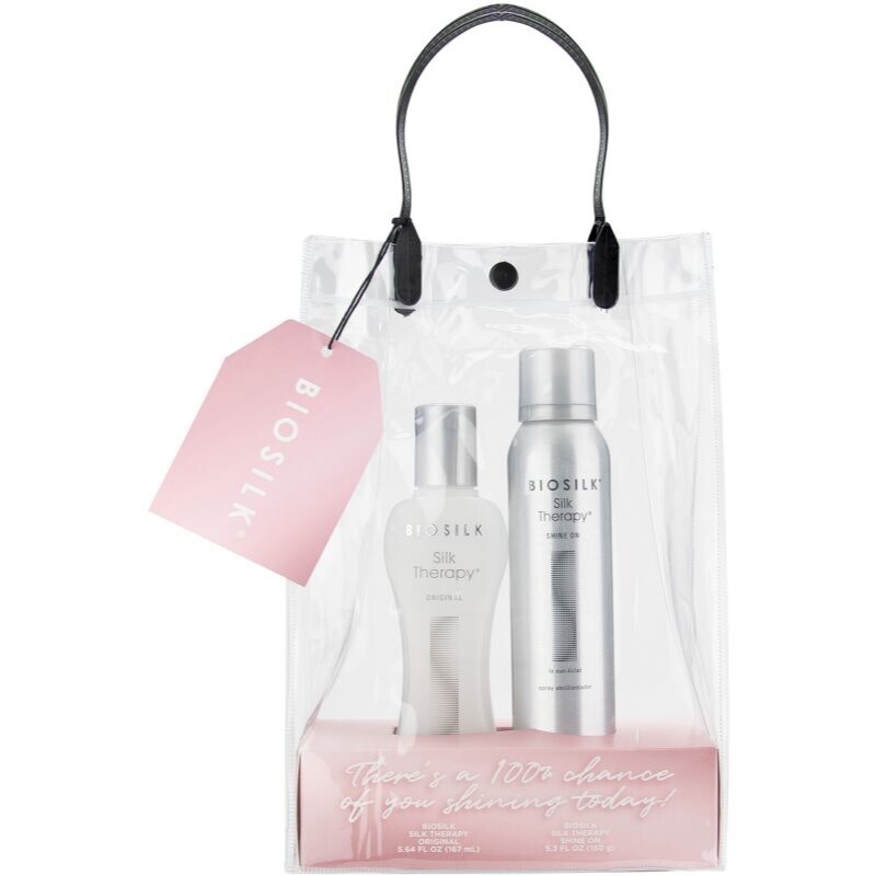 Biosilk SilkTherapy Shine On Duo Kit gift set for shiny and soft hair 1 pc
