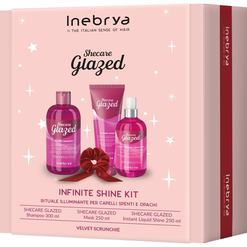 Inebrya Shecare Glazed Christmas Set gift set for shiny and soft hair