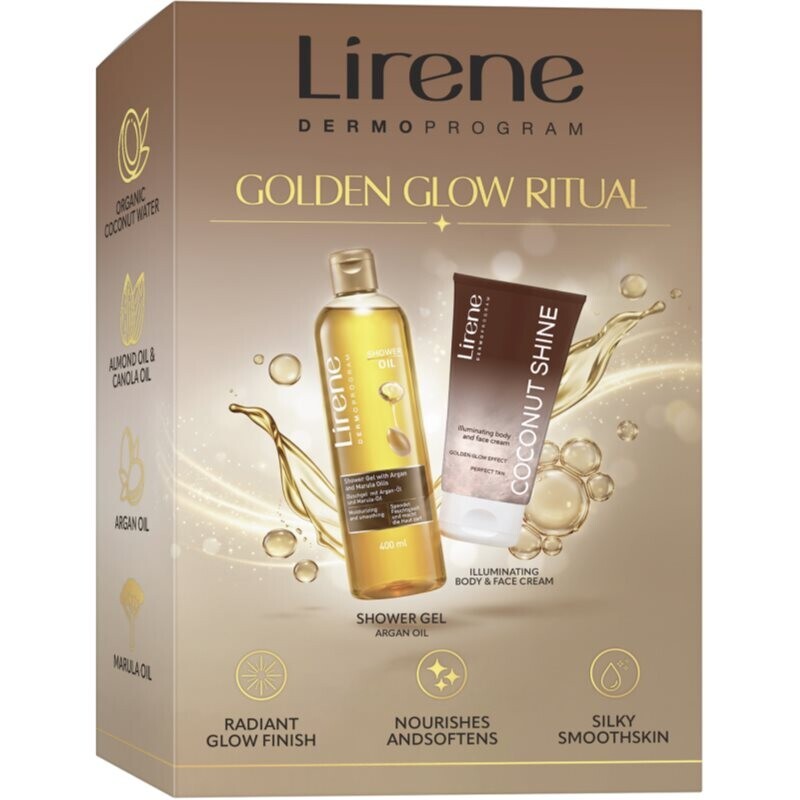Lirene Golden Glow Ritual gift set for radiance and hydration