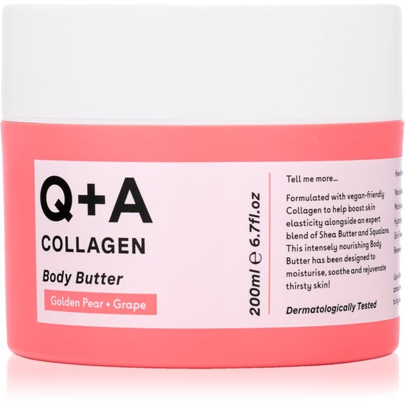 Q+A Collagen body butter with nourishing effect fragrance Golden Pear + Grape 200 ml