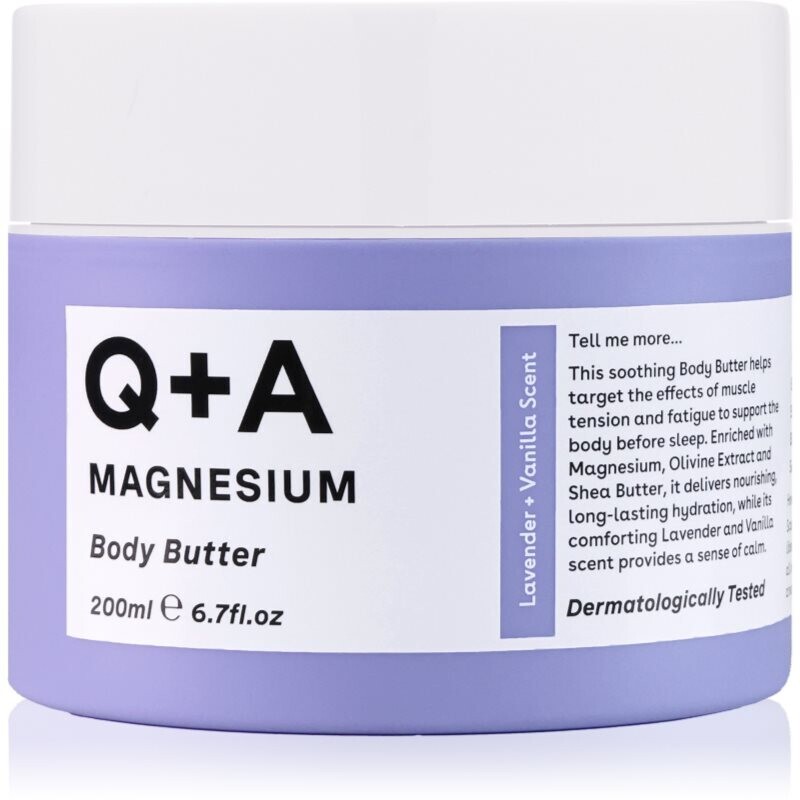 Q+A Magnesium body butter fragrance Lavender + Vanilla 200 ml
