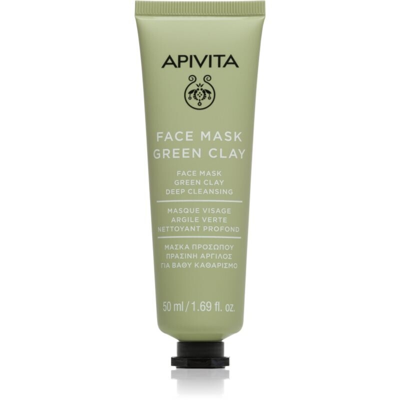 Apivita Face Mask Green Clay deep cleansing mask for oily skin 50 ml