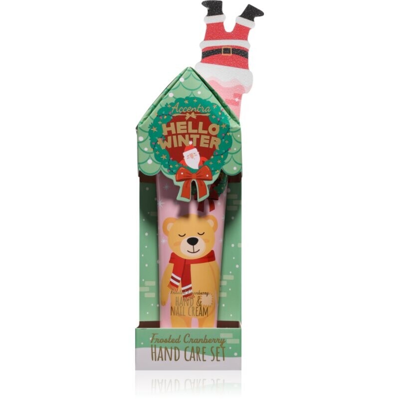 Accentra Hello Winter Frosted Cranberry gift set for hands