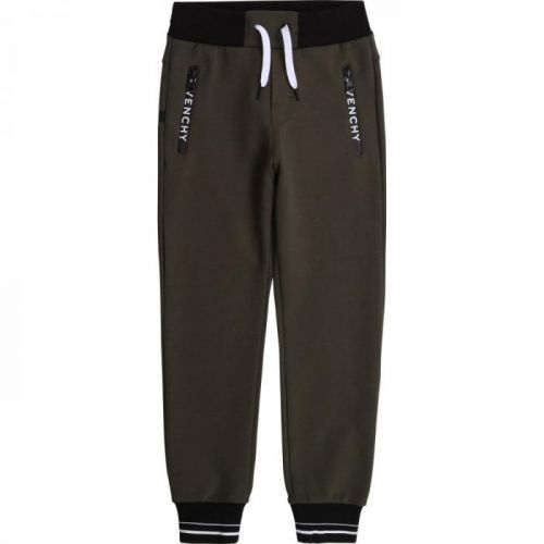 Givenchy Cotton Joggers Colour: GREEN, Size: 4 YEARS