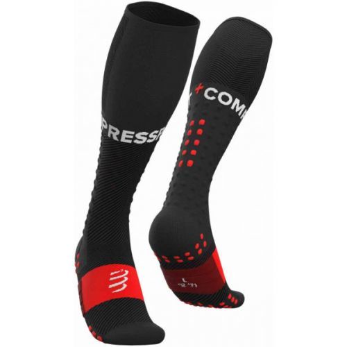 Compressport FULL SOCKS RUN black T2 - Compression running knee high socks