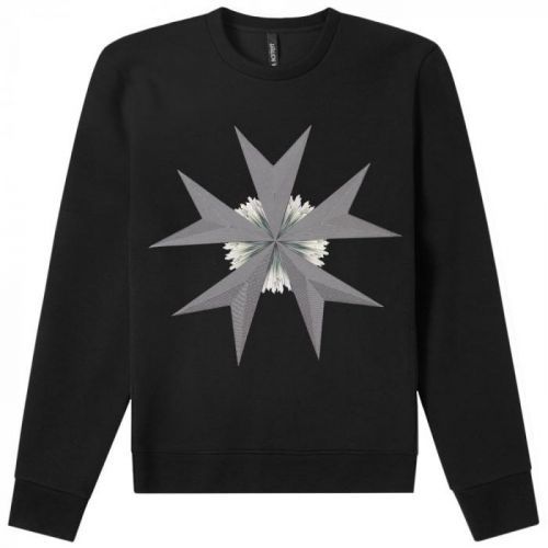 Neil Barrett Star Print Sweatshirt Black Colour: BLACK, Size: SMALL