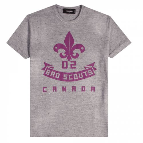 Dsquared2 Bad Scouts T-Shirt Grey Colour: GREY, Size: MEDIUM