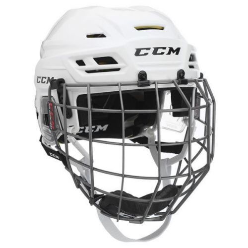 CCM TACKS 310C SR COMBO white L - Hockey helmet