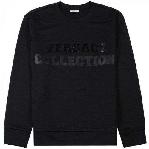 Versace Collection Graphic Logo Sweatshirt Black  Colour: BLACK, Size: SMALL
