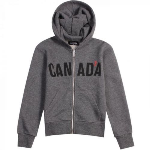 Dsquared2 Kids Canada Hoodie Dark Grey Colour: GREY, Size: 6 YEARS