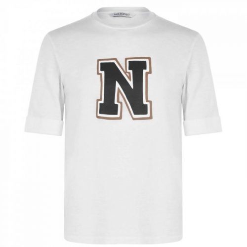 Neil Barrett College T-shirt Colour: WHITE, Size: SMALL