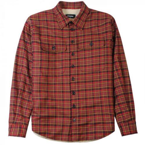 DSquared2 Checkered Fleece Shirt Colour: RED, Size: MEDIUM