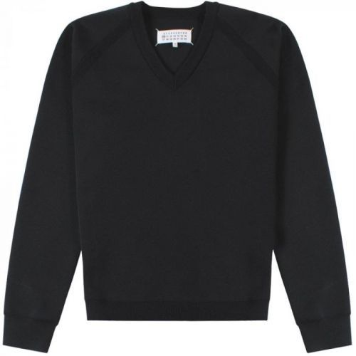 Maison Margiela V Neck Sweatshirt Black Colour: BLACK, Size: SMALL
