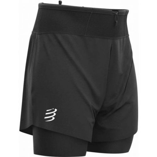 Compressport TRAIL 2-in-1 SHORT black S - Men's compression running shorts