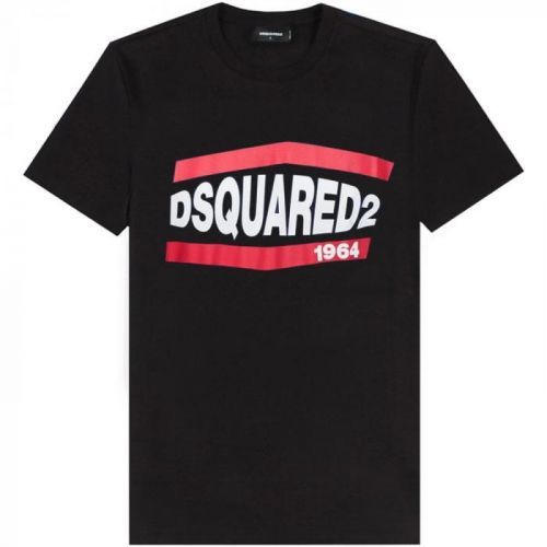 DSquared2 Graphic Logo Print T-Shirt Colour: BLACK, Size: SMALL