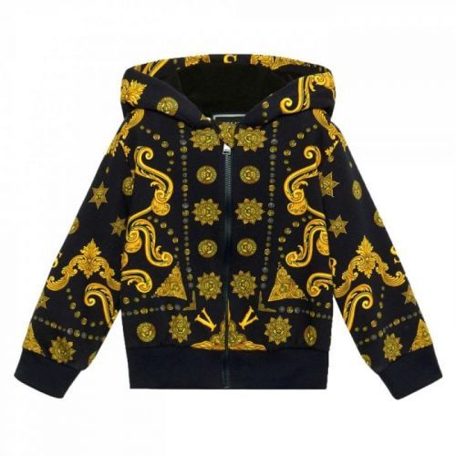 Versace Baby Boy Navy Gold Hoodie Colour: NAVY, Size: 3/6