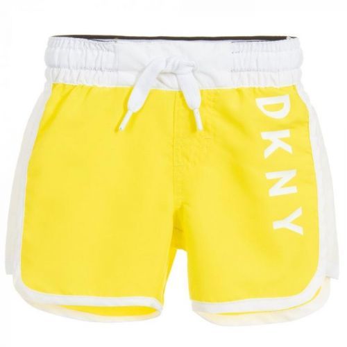 DKNY Kids Yellow Swimshorts Size: 5 YEARS, Colour: YELLOW