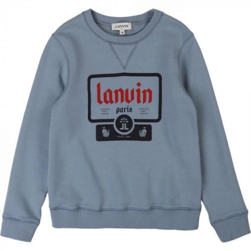 Lanvin Organic Cotton Sweater Colour: BLUE, Size: 8 YEARS