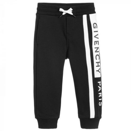 Givenchy Kids Logo Print Joggers Colour: BLACK, Size: 6 YEARS