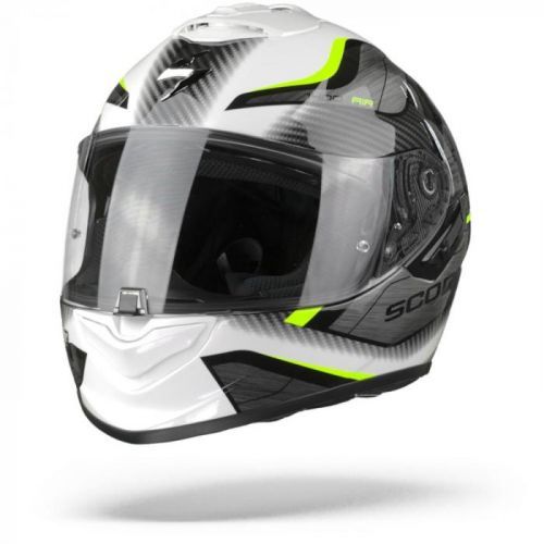 Scorpion EXO-1400 Air Attune White Neon Yellow Full Face Helmet S