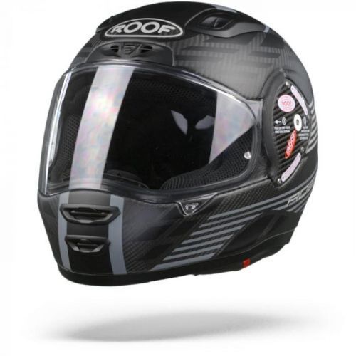 ROOF RO200 Carbon Speeder Matt Black Steel Full Face Helmet S