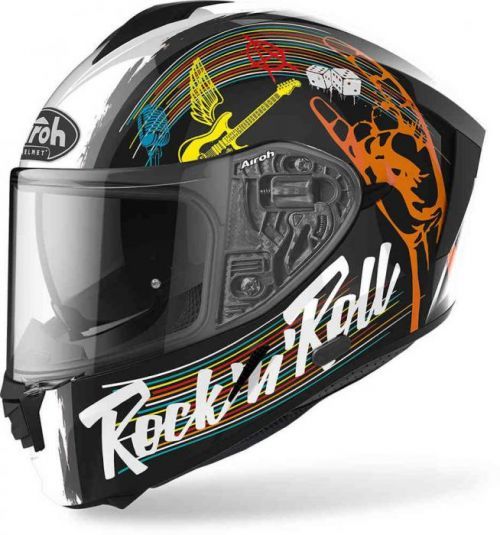 Airoh Spark Rock'N'Roll Black Gloss Full Face Helmet S