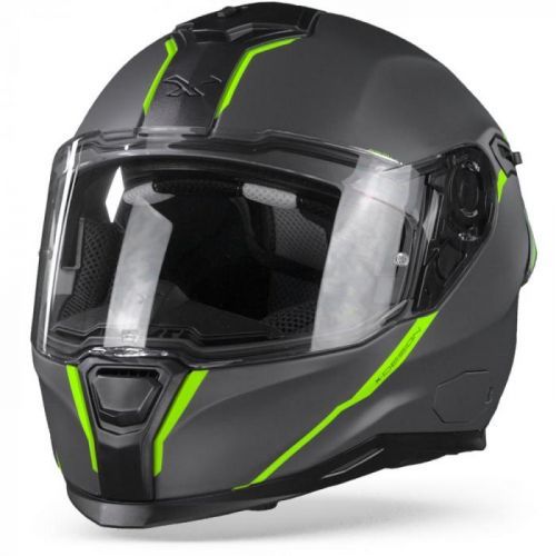 Nexx SX.100R Shortcut Grey Neon Matt Full Face Helmet XS