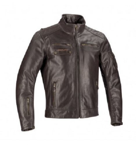 Segura Cesar Brown Waterproof Leather Motorcycle Jacket S