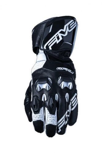 Five RFX2 Black White Motorcycle Gloves S