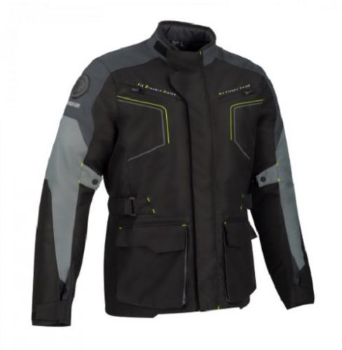 Bering Winnipeg Black Grey Fluo Textile Motorcycle Jacket S