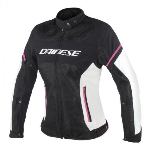 Dainese Air Frame D1 Lady Black Vaporous Gray Fuxia Textile Motorcycle Jacket 40