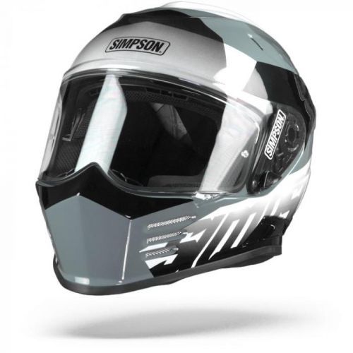Simpson Venom Army Black Grey White Fullface Helmet XS