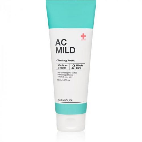 Holika Holika AC Mild Cleansing Foam Cleansing Foam Balancing Sebum Production for Acne Skin 150 ml