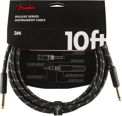 Fender Deluxe Series Instrument Cable S/S 3 m Black Tweed