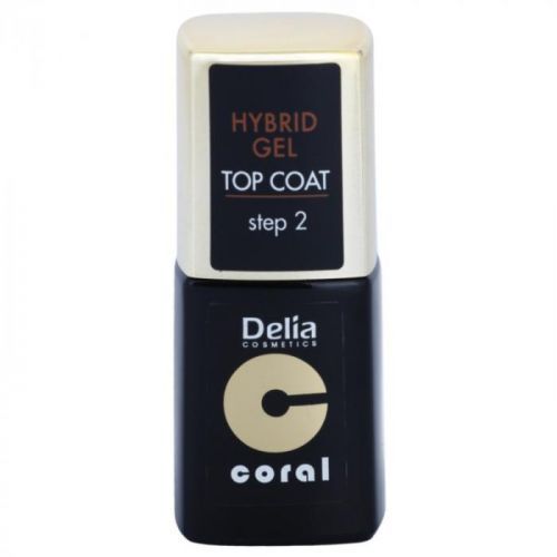 Delia Cosmetics Coral Nail Enamel Hybrid Gel Gel Top Coat 11 ml