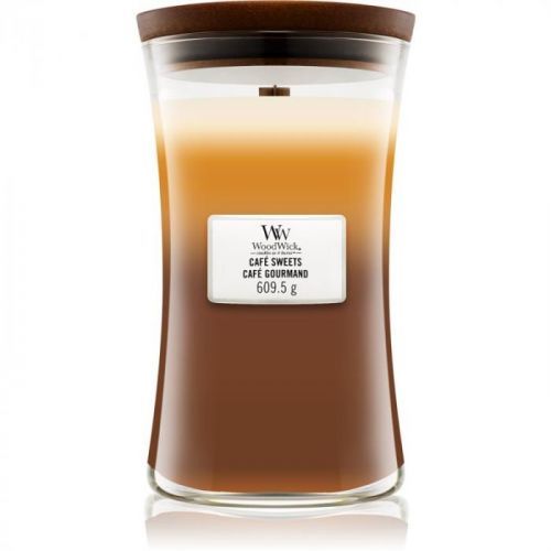 Woodwick Trilogy Café Sweets scented candle Wooden Wick 609,5 g