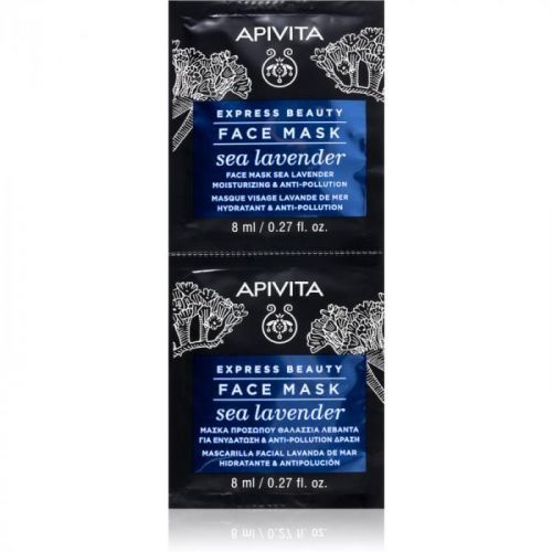 Apivita Express Beauty Sea Lavender Face Mask with Moisturizing Effect 2 x 8 ml