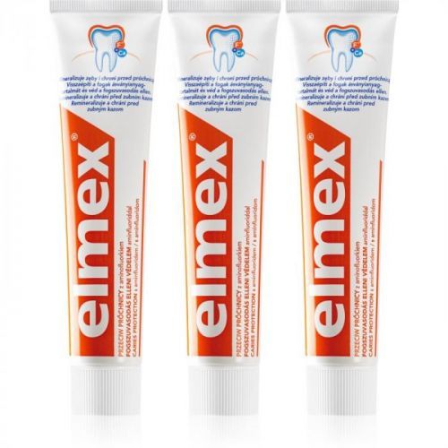 Elmex Caries Protection Anti-Decay Toothpaste With Fluoride 3 x 75 ml
